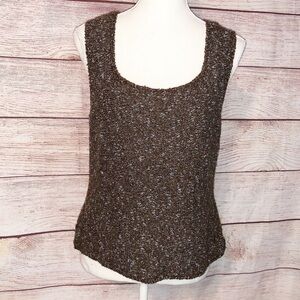 One Girl Who Brown Marled Knit Tank Top Size XL